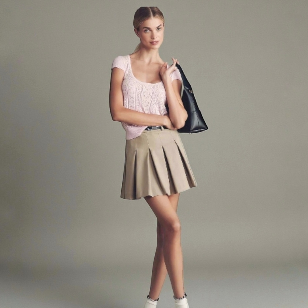 NWT Anthropologie Cashmere Blend Scoop Neck Sweet Blush - Picture 2 of 3